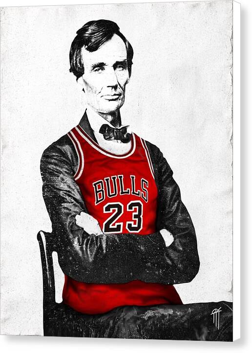 Abe Lincoln Bulls Jersey - Canvas Print