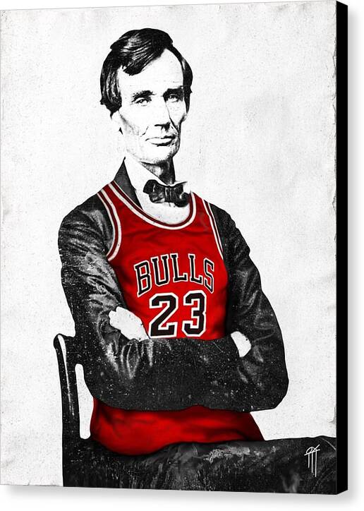 Abe Lincoln Bulls Jersey - Canvas Print