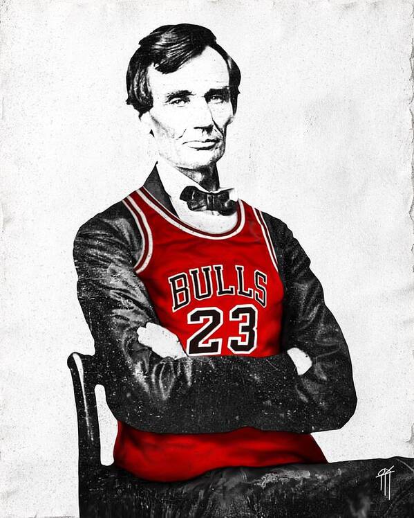 Abe Lincoln Bulls Jersey - Art Print