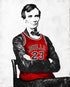 Abe Lincoln Bulls Jersey - Art Print