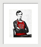 Abe Lincoln Bulls Jersey - Framed Print