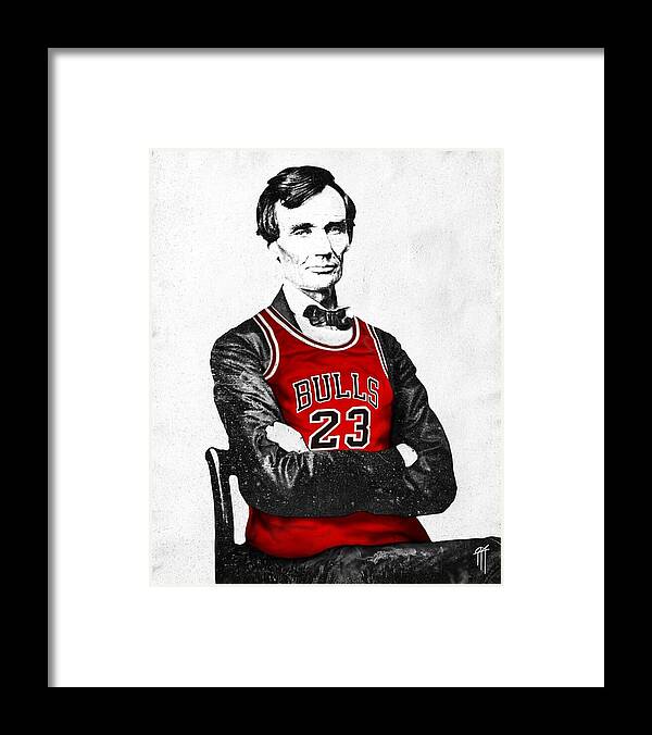 Abe Lincoln Bulls Jersey - Framed Print