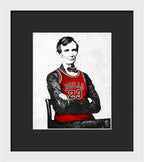 Abe Lincoln Bulls Jersey - Framed Print