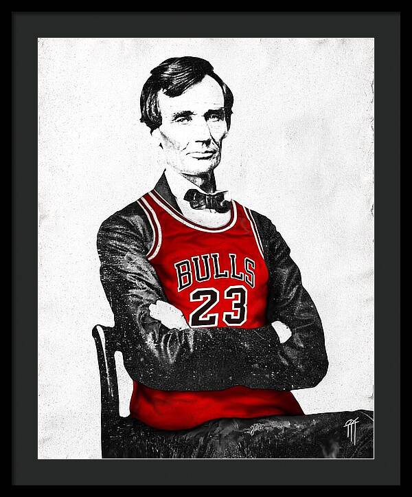Abe Lincoln Bulls Jersey - Framed Print