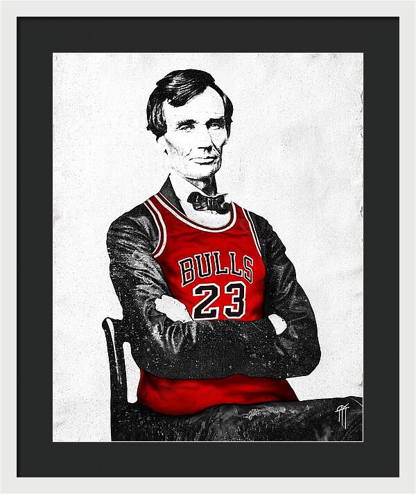 Abe Lincoln Bulls Jersey - Framed Print