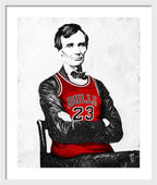 Abe Lincoln Bulls Jersey - Framed Print