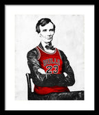 Abe Lincoln Bulls Jersey - Framed Print