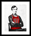 Abe Lincoln Bulls Jersey - Framed Print
