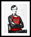 Abe Lincoln Bulls Jersey - Framed Print