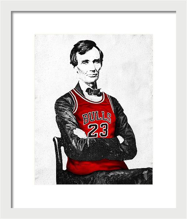 Abe Lincoln Bulls Jersey - Framed Print