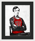 Abe Lincoln Bulls Jersey - Framed Print