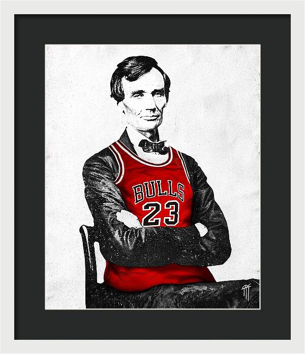 Abe Lincoln Bulls Jersey - Framed Print