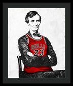 Abe Lincoln Bulls Jersey - Framed Print