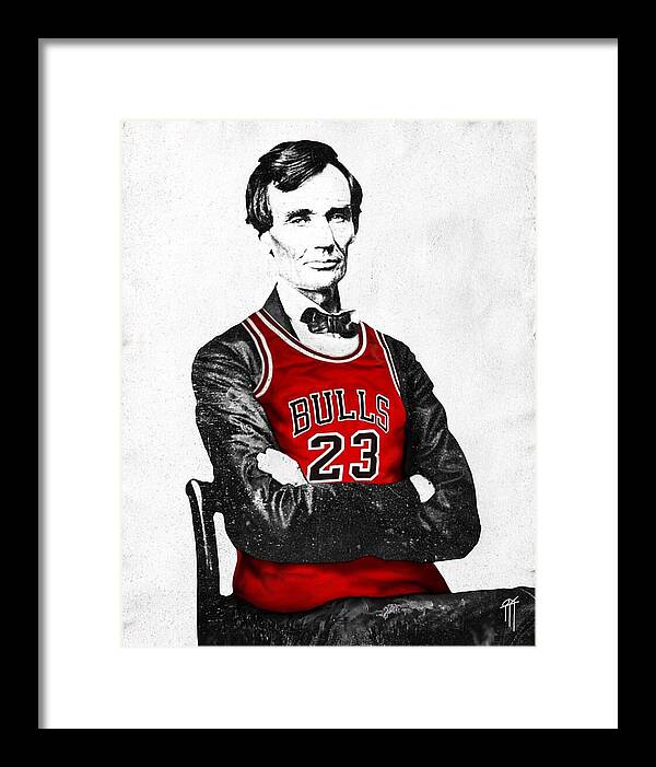 Abe Lincoln Bulls Jersey - Framed Print