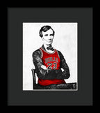 Abe Lincoln Bulls Jersey - Framed Print