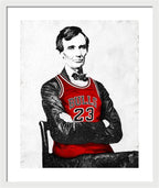 Abe Lincoln Bulls Jersey - Framed Print