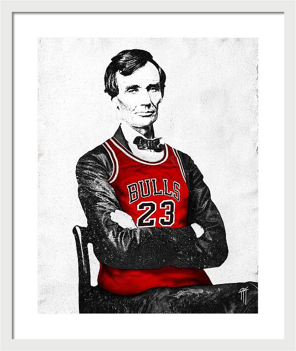 Abe Lincoln Bulls Jersey - Framed Print