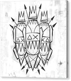 Abstract Crowned Figures - Canvas Print