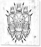 Abstract Crowned Figures - Canvas Print