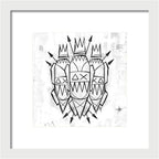 Abstract Crowned Figures - Framed Print