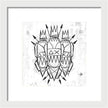 Abstract Crowned Figures - Framed Print