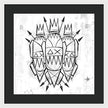 Abstract Crowned Figures - Framed Print