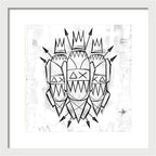 Abstract Crowned Figures - Framed Print