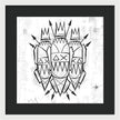 Abstract Crowned Figures - Framed Print