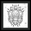 Abstract Crowned Figures - Framed Print