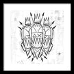 Abstract Crowned Figures - Framed Print