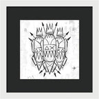 Abstract Crowned Figures - Framed Print