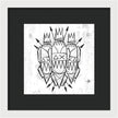 Abstract Crowned Figures - Framed Print