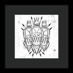Abstract Crowned Figures - Framed Print