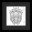 Abstract Crowned Figures - Framed Print