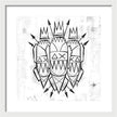 Abstract Crowned Figures - Framed Print