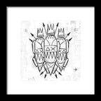 Abstract Crowned Figures - Framed Print