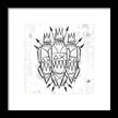 Abstract Crowned Figures - Framed Print