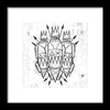 Abstract Crowned Figures - Framed Print