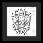 Abstract Crowned Figures - Framed Print