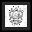 Abstract Crowned Figures - Framed Print