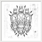 Abstract Crowned Figures - Framed Print
