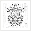 Abstract Crowned Figures - Framed Print