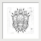 Abstract Crowned Figures - Framed Print