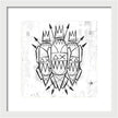 Abstract Crowned Figures - Framed Print