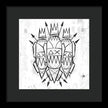 Abstract Crowned Figures - Framed Print