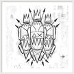 Abstract Crowned Figures - Framed Print