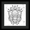 Abstract Crowned Figures - Framed Print