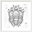 Abstract Crowned Figures - Framed Print