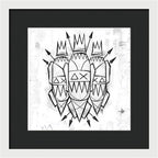 Abstract Crowned Figures - Framed Print