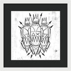 Abstract Crowned Figures - Framed Print